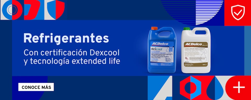Refrigerantes con certificación Dexcool y tecnología extended life.